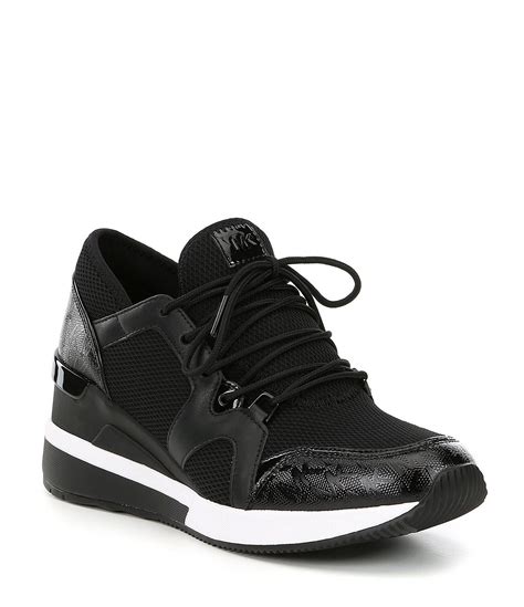 sneaker michael kors beige|michael kors black leather sneakers.